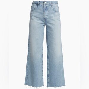 AG Jeans Blue Wide-Leg Cropped Raw Hem Jeans ✨